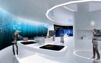 企業(yè)展廳中用全息投影有什么用